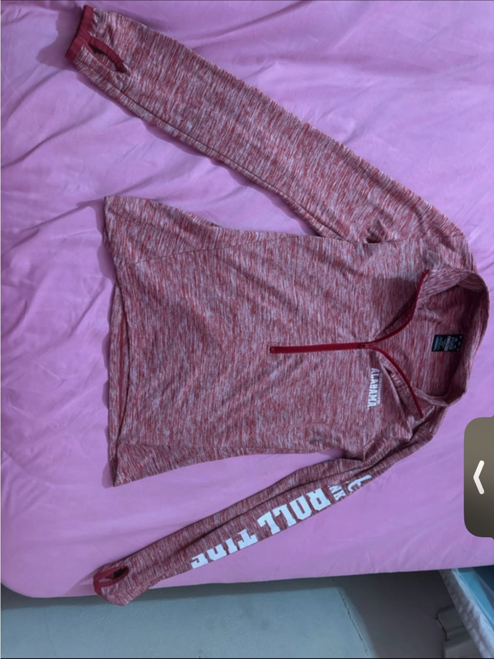 Marika Heathered Red Long-Sleeve Quarter-Zip Pullover